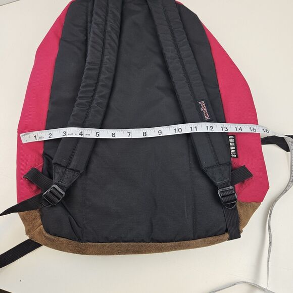6 pockrer jansport backpack with lether bottom Right Pack in organizer and zippered front stash pocket hold pens Jansport Cruiser Rucksack - Black
